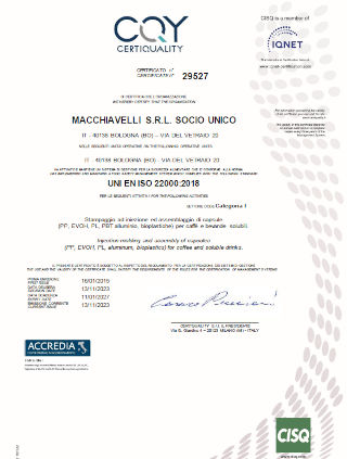 Certificazione ISO 22000